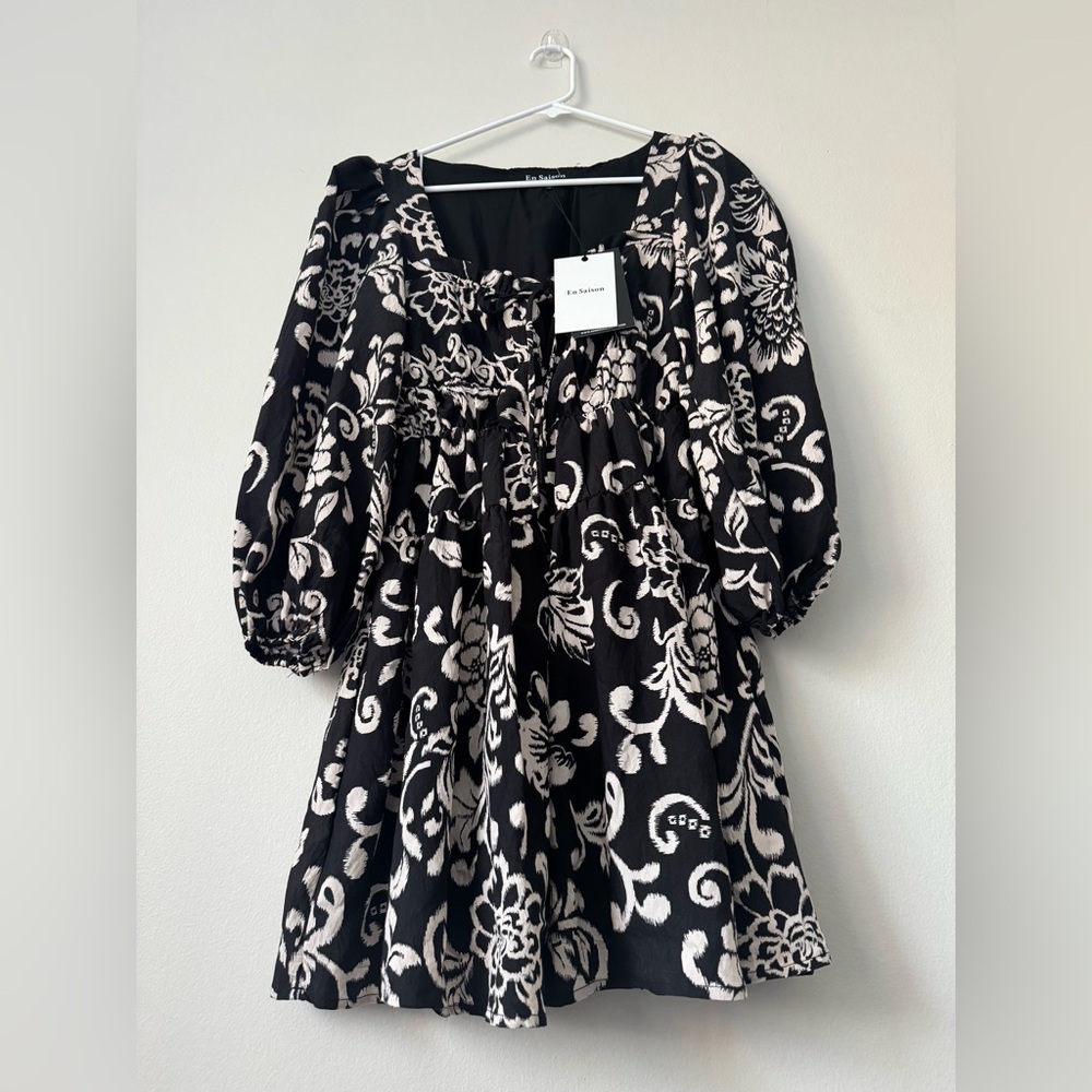 En Saison Mini Dress SunDress Party Events Festive Size XS NWT - Picture 1 of 11